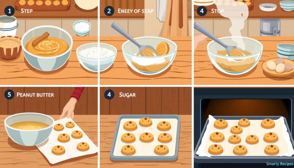 step-by-step guide for peanut butter cookie preparation